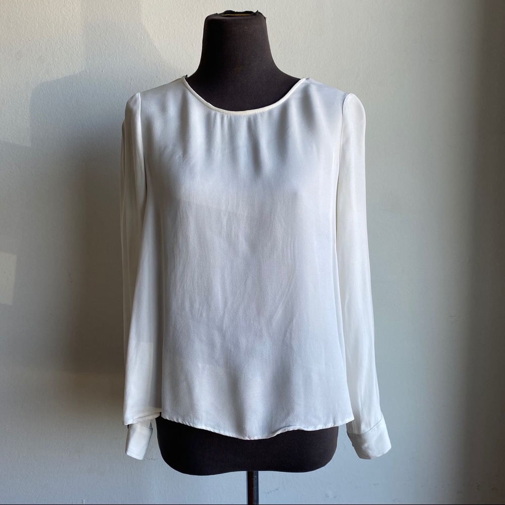 Zara Woman sz S long sleeve work career blouse
